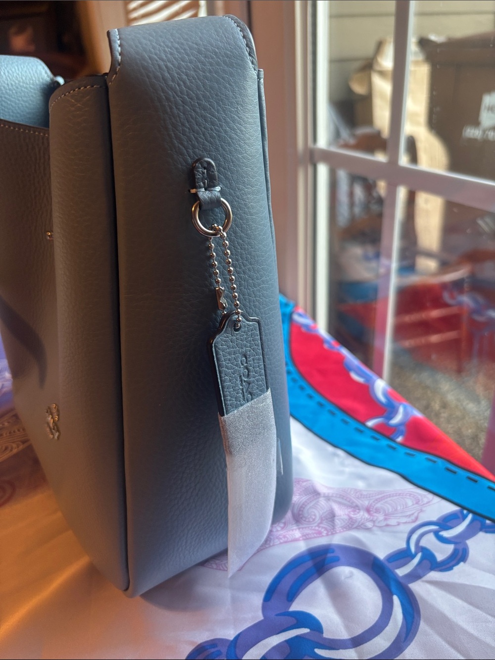 Coach Hadley NWT Pebble Leather Shoulder Bag in bluebell - Picture 2 of 11